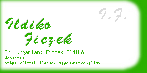 ildiko ficzek business card