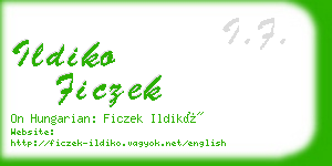 ildiko ficzek business card